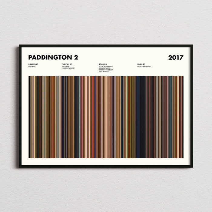 Paddington 2 Movie Barcode Poster