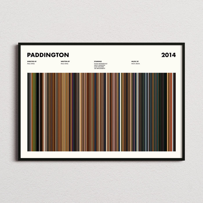 Paddington Movie Barcode Poster