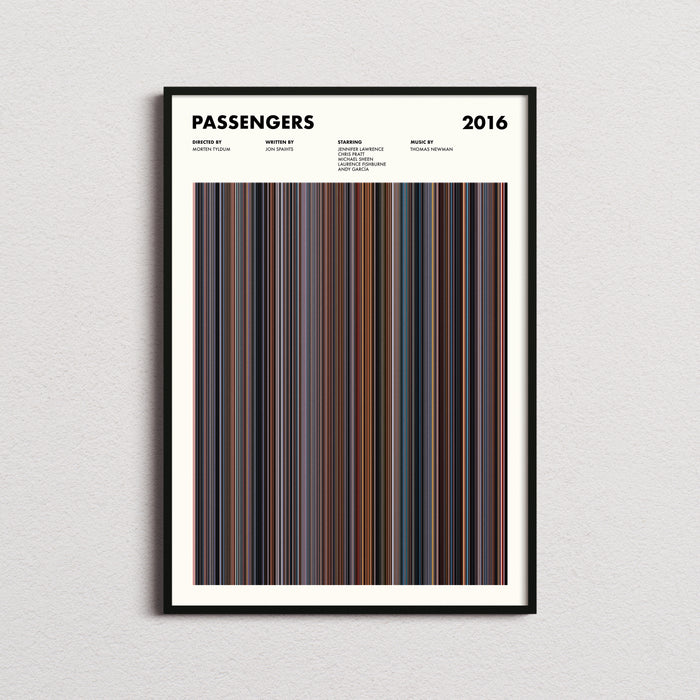 Passengers Movie Barcode Poster