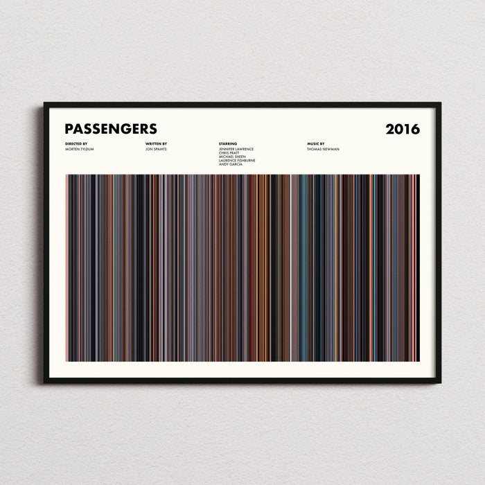 Passengers Movie Barcode Poster