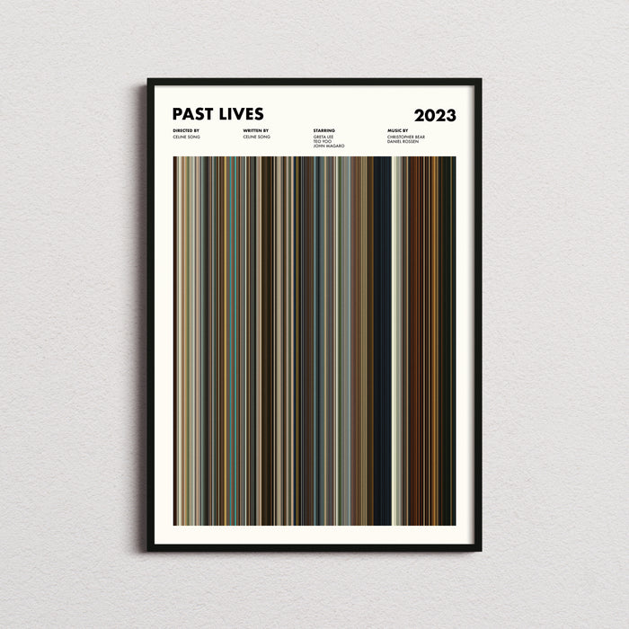 Past Lives Movie Barcode Poster