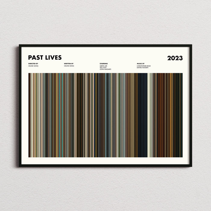 Past Lives Movie Barcode Poster
