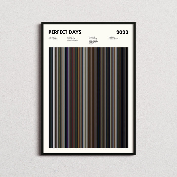 Perfect Days Movie Barcode Poster
