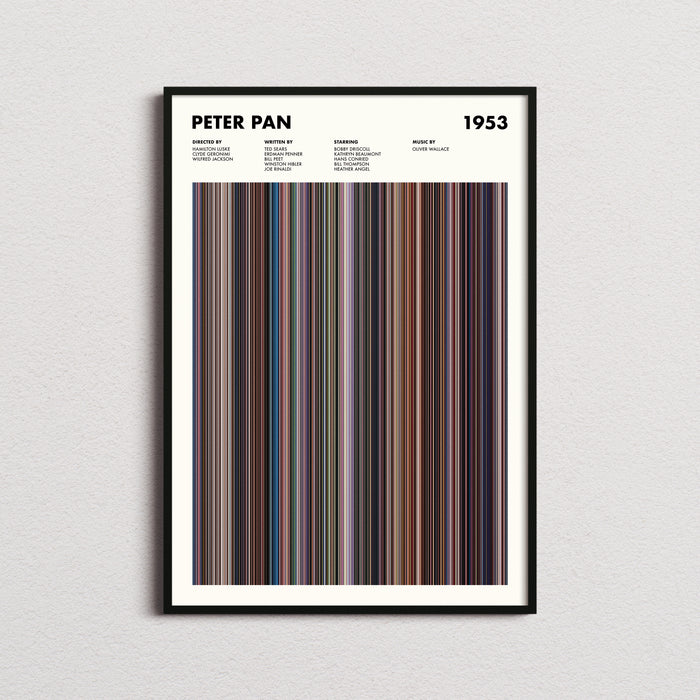 Peter Pan Movie Barcode Poster