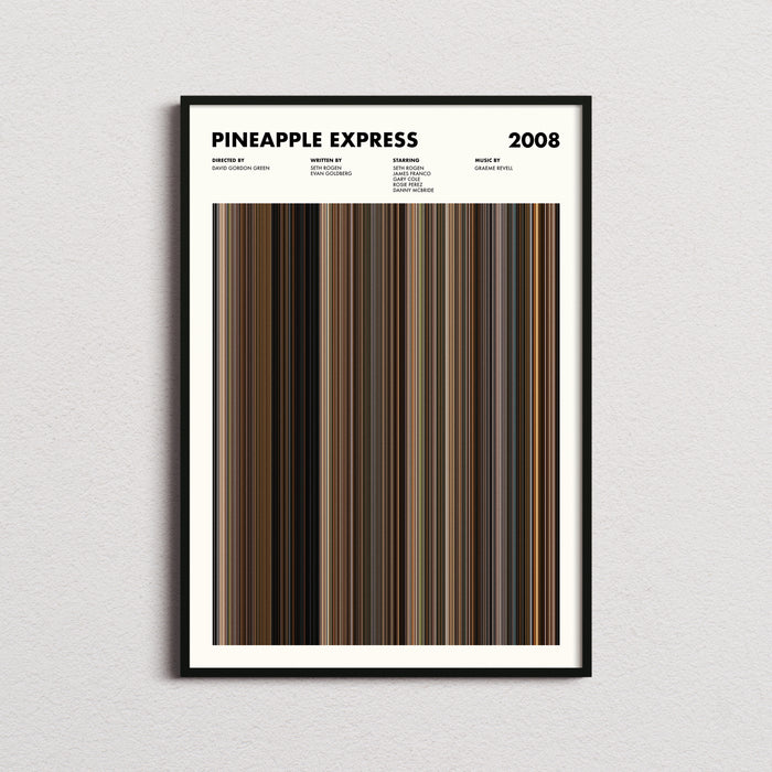Pineapple Express Movie Barcode Poster