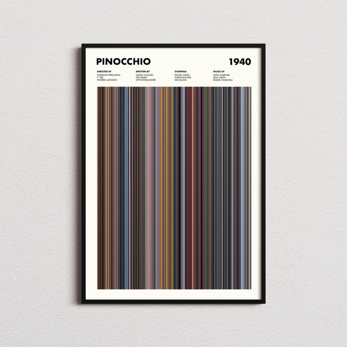 Pinocchio Movie Barcode Poster