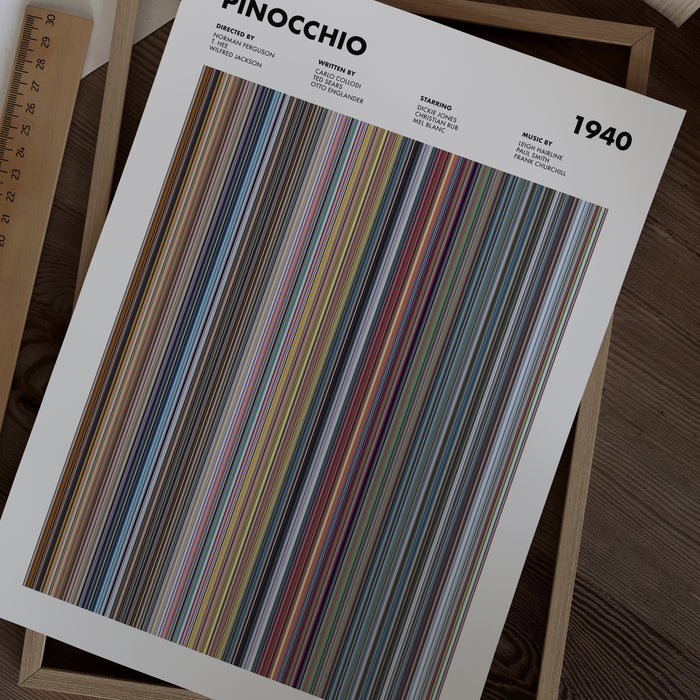 Pinocchio Movie Barcode Poster