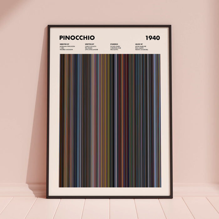Pinocchio Movie Barcode Poster