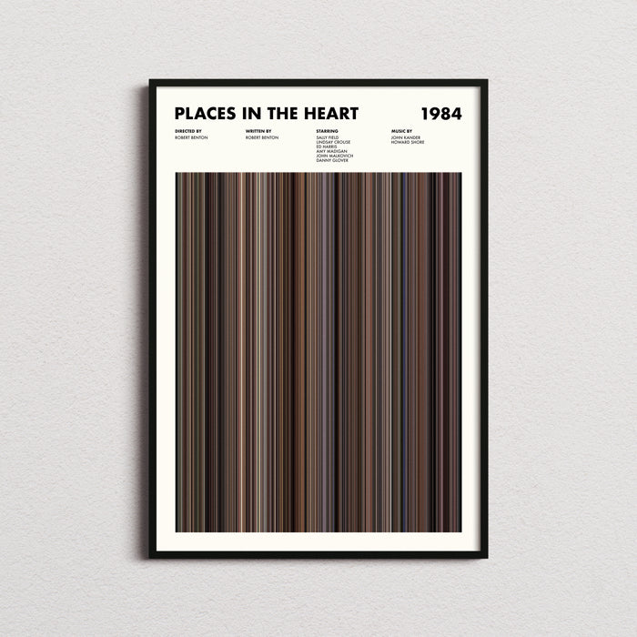 Places in the Heart Movie Barcode Poster