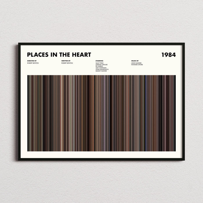 Places in the Heart Movie Barcode Poster