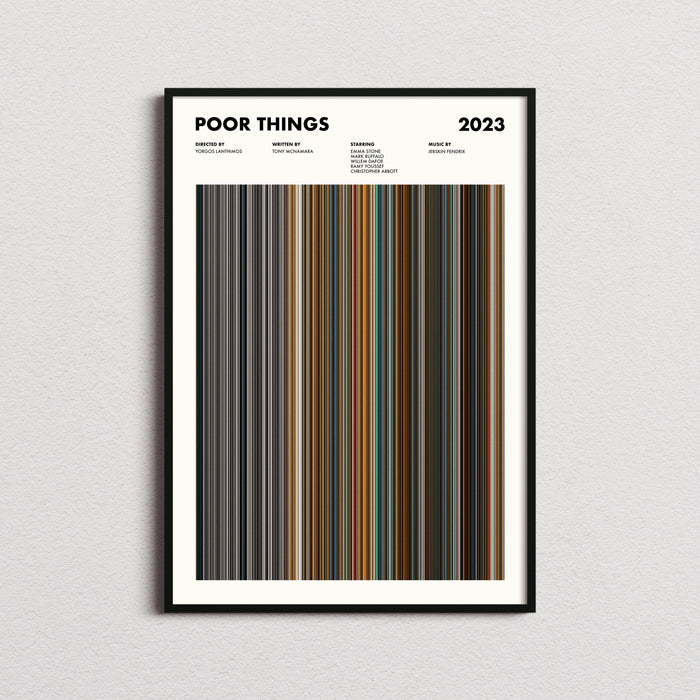 Poor Things Movie Barcode Poster