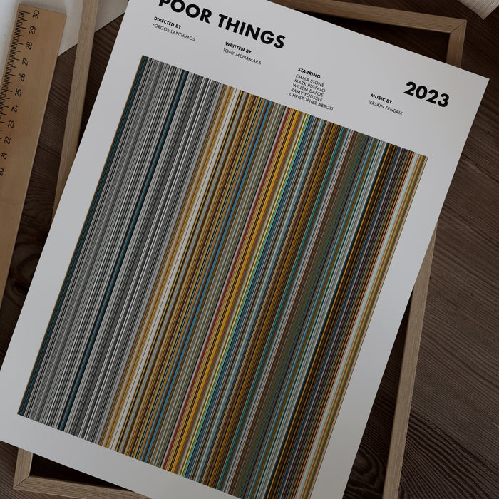Poor Things Movie Barcode Poster