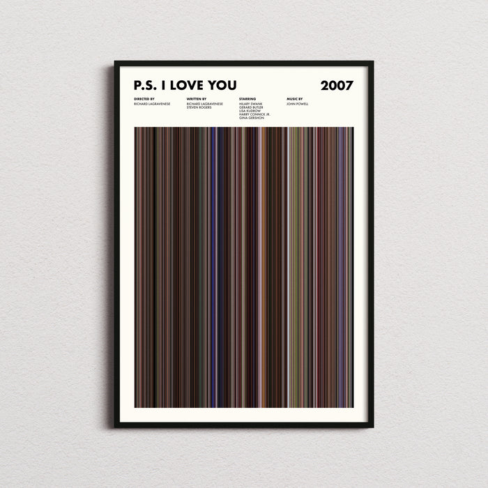 PS I Love You Movie Barcode Poster