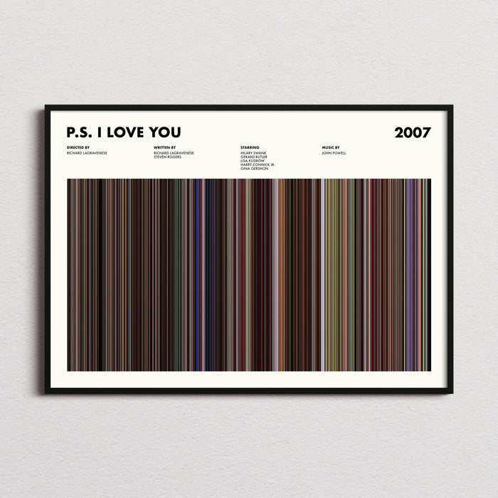 PS I Love You Movie Barcode Poster