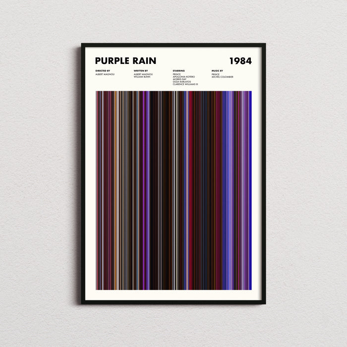 Purple Rain Movie Barcode Poster