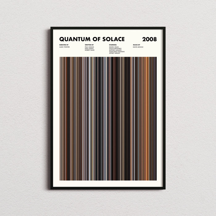 Quantum of Solace Movie Barcode Poster