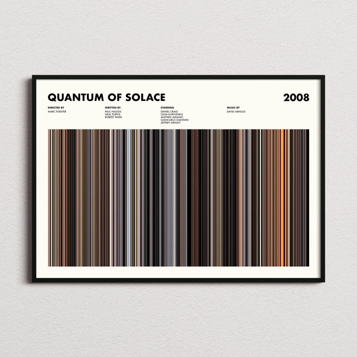 Quantum of Solace Movie Barcode Poster