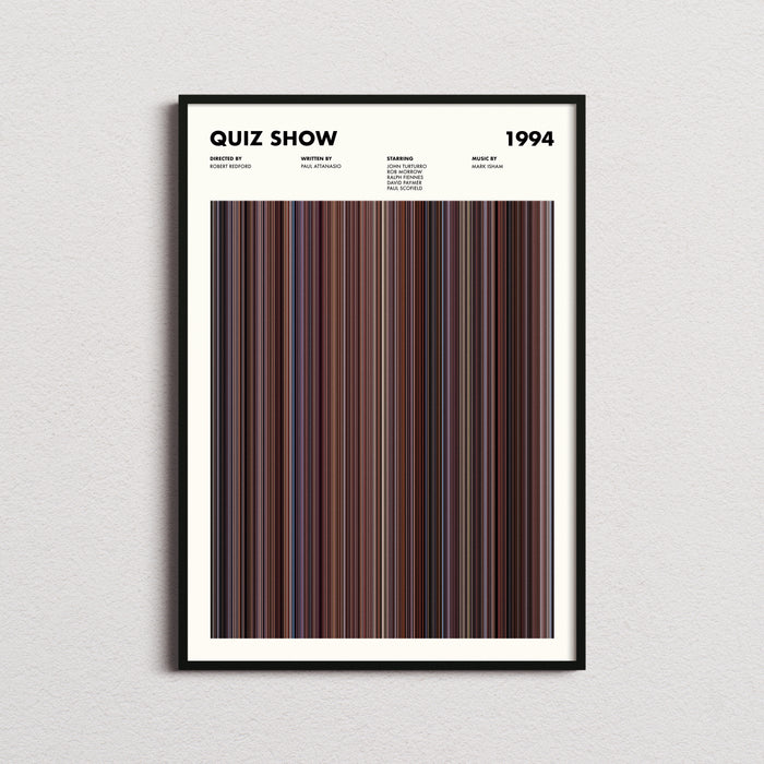 Quiz Show Movie Barcode Poster