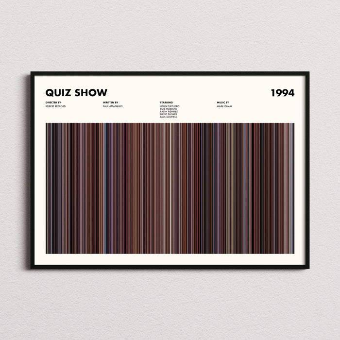 Quiz Show Movie Barcode Poster