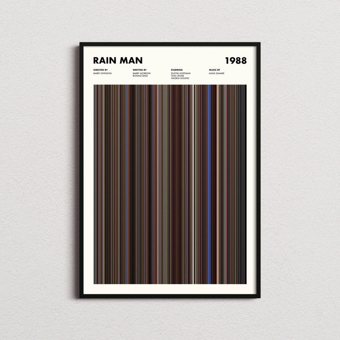 Rain Man Movie Barcode Poster