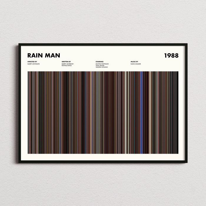 Rain Man Movie Barcode Poster
