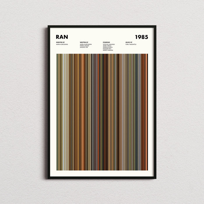 Ran Movie Barcode Poster