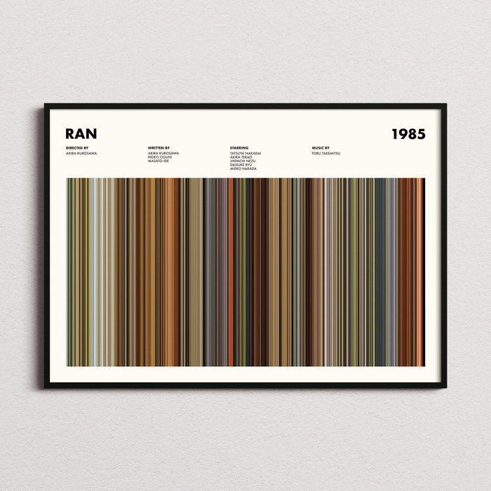 Ran Movie Barcode Poster