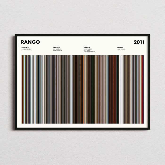 Rango Movie Barcode Poster