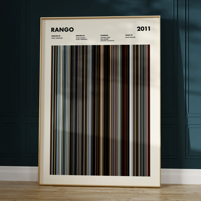 Rango Movie Barcode Poster