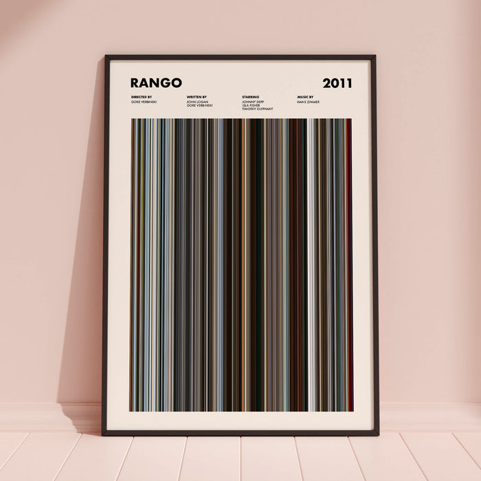 Rango Movie Barcode Poster
