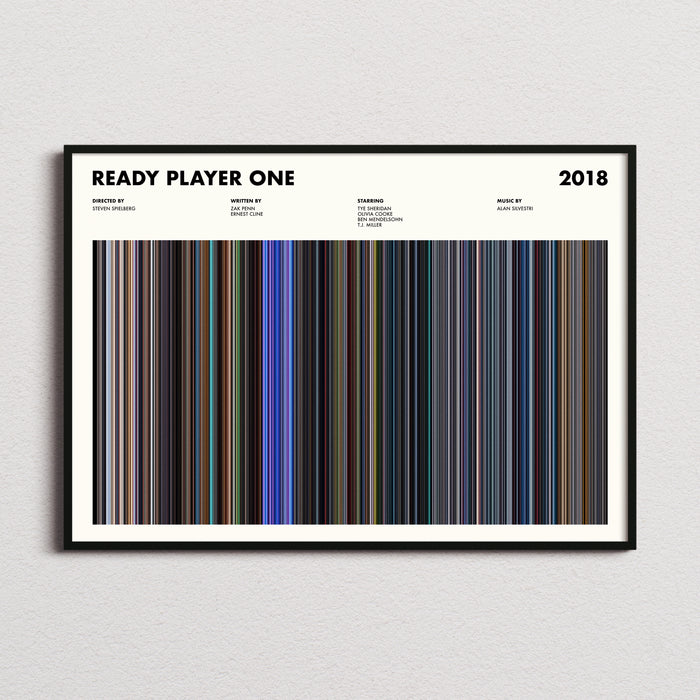 Ready Player One Movie Barcode Poster