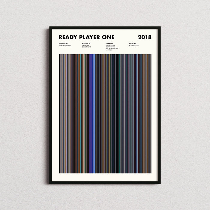 Ready Player One Movie Barcode Poster