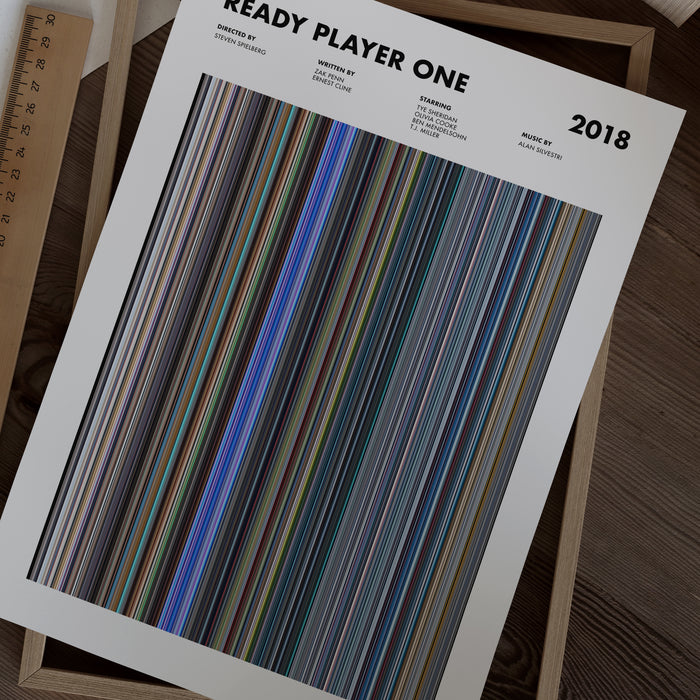 Ready Player One Movie Barcode Poster