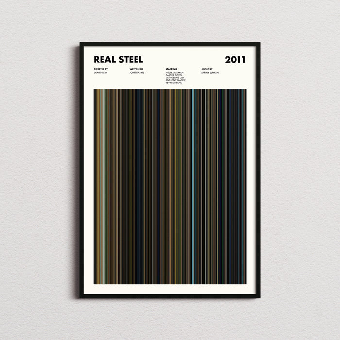 Real Steel Movie Barcode Poster