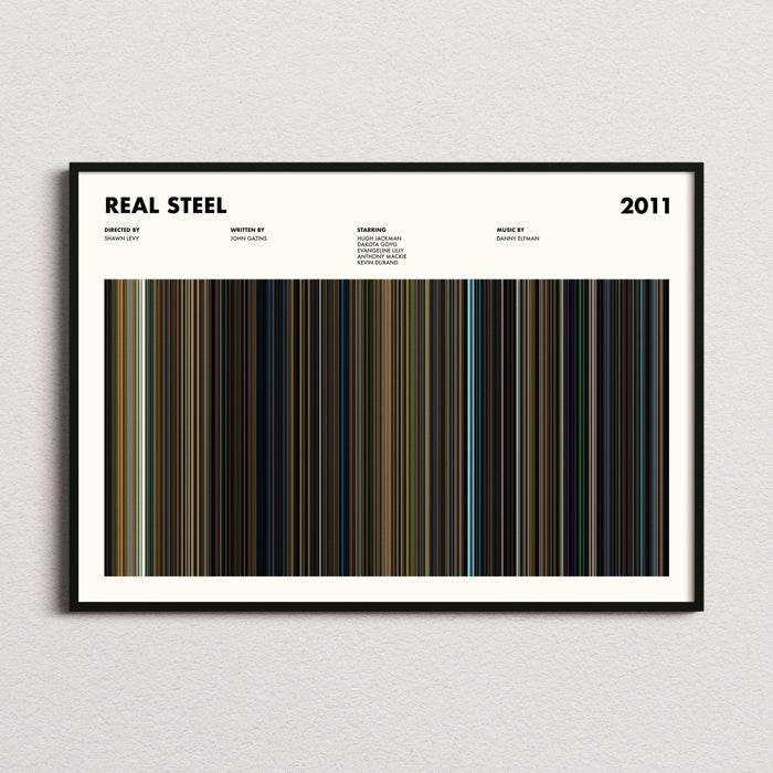 Real Steel Movie Barcode Poster