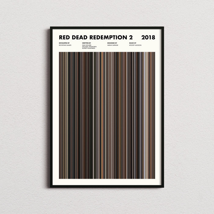Red Dead Redemption 2 Movie Barcode Poster