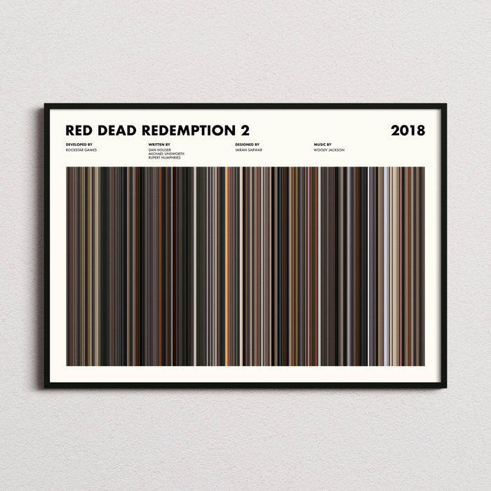 Red Dead Redemption 2 Movie Barcode Poster