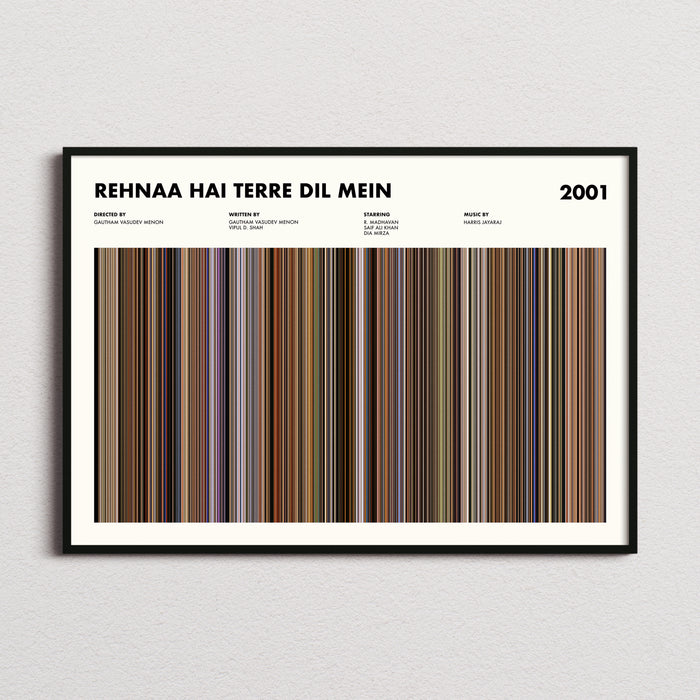 Rehnaa Hai Terre Dil Mein Movie Barcode Poster