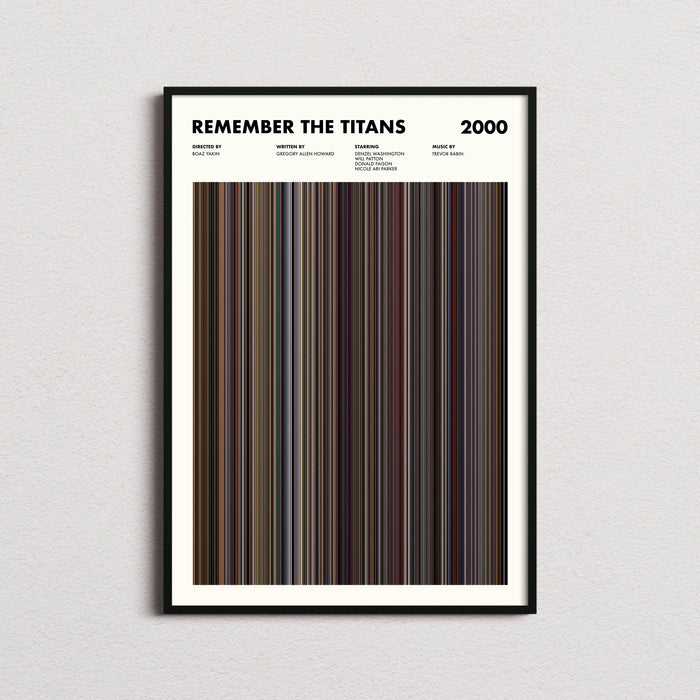 Remember the Titans Movie Barcode Poster
