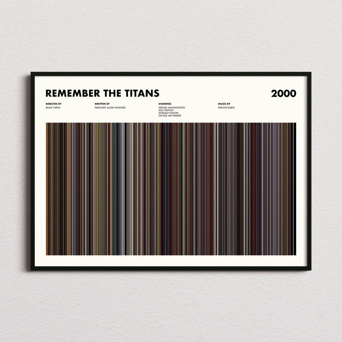 Remember the Titans Movie Barcode Poster