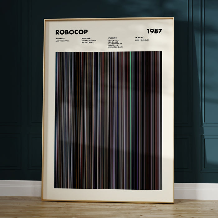 Robocop 1987 Movie Barcode Movie Barcode Poster