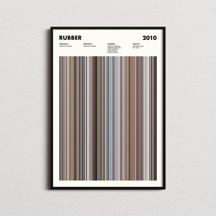 Rubber Movie Barcode Poster