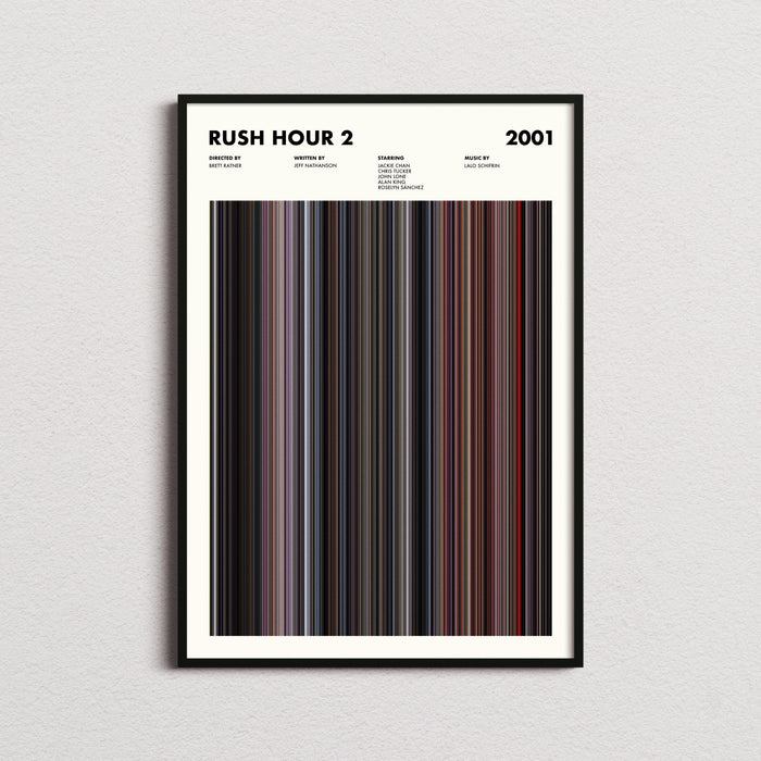 Rush Hour 2 Movie Barcode Poster