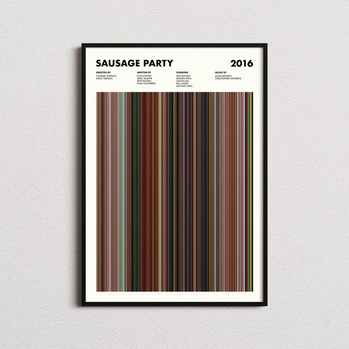 Sausage Party Movie Barcode Poster