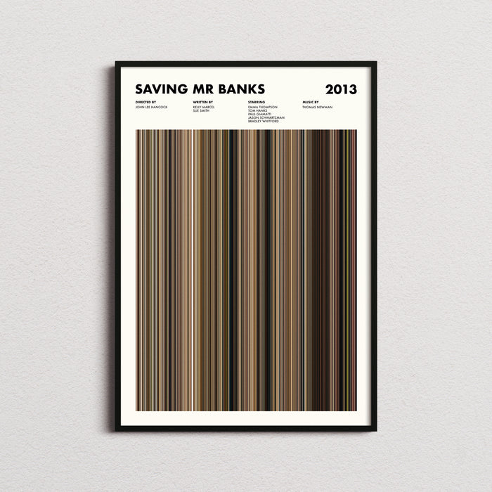 Saving Mr Banks Movie Barcode Poster