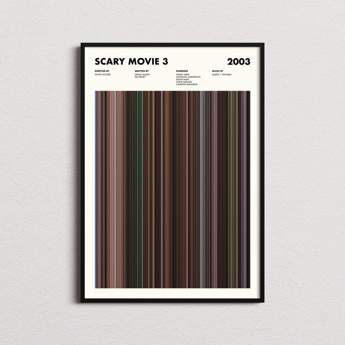 Scary Movie 3 Movie Barcode Poster