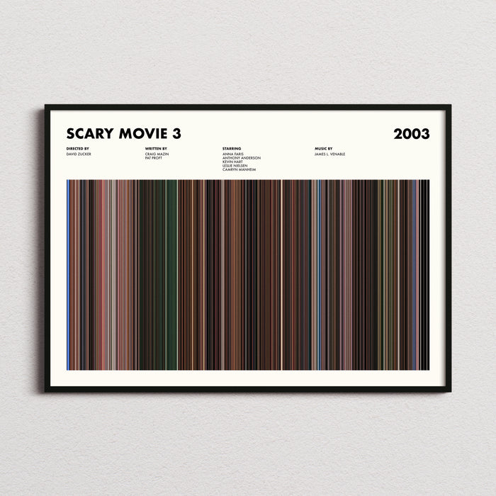 Scary Movie 3 Movie Barcode Poster