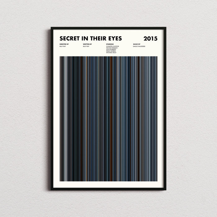 Secret in Their Eyes Movie Barcode Poster