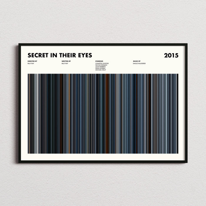 Secret in Their Eyes Movie Barcode Poster