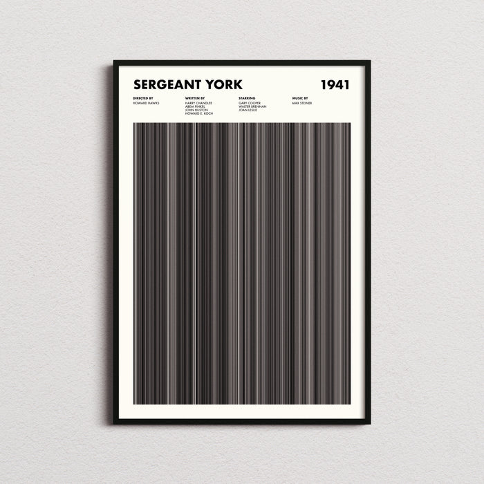 Sergeant York Movie Barcode Poster